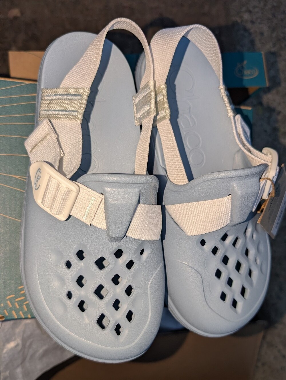 Chaco Chillos Clogs (New) Blue Fog